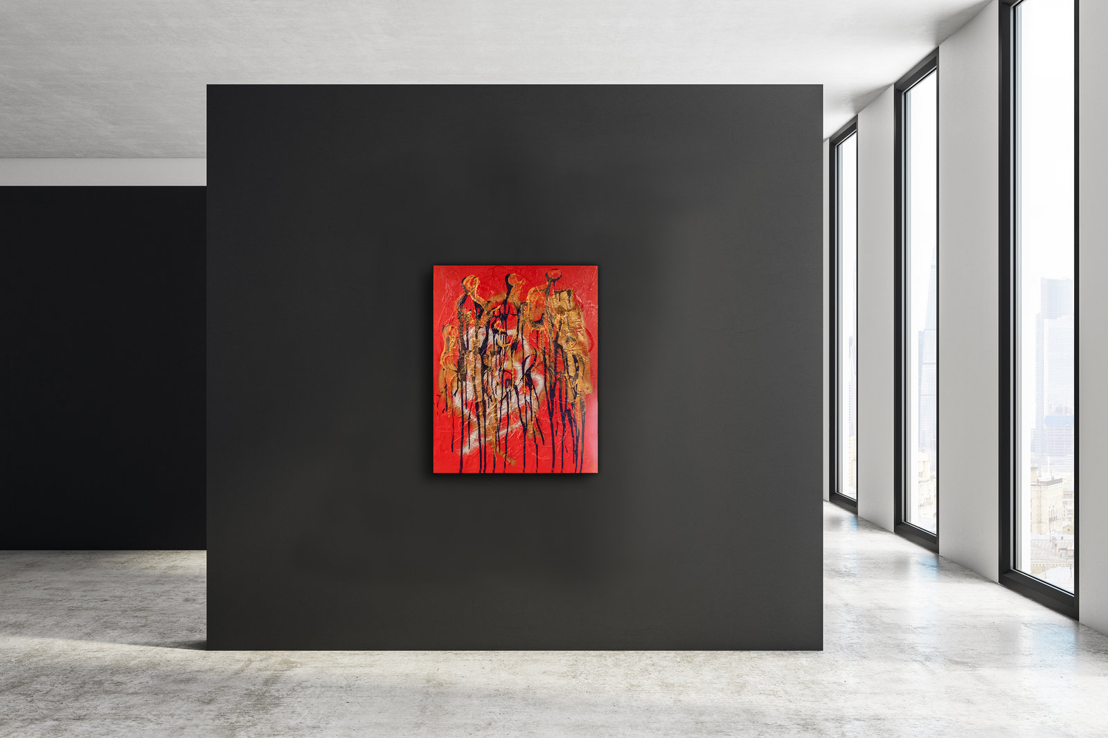 Rote Versammlung, 80cm x 100cm