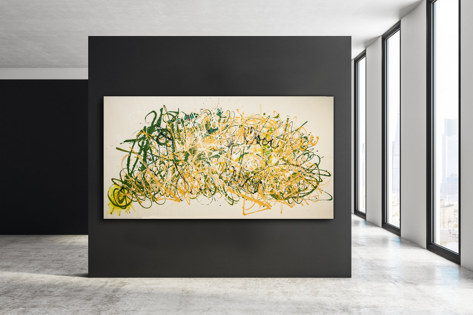 Frühlingsschrift, 236cm x 125cm